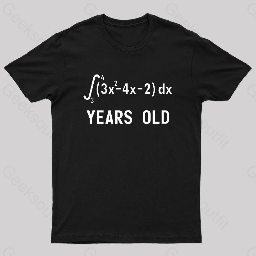 21 Years Old Funny Integral Calculus Nerd T-Shirt Black / S