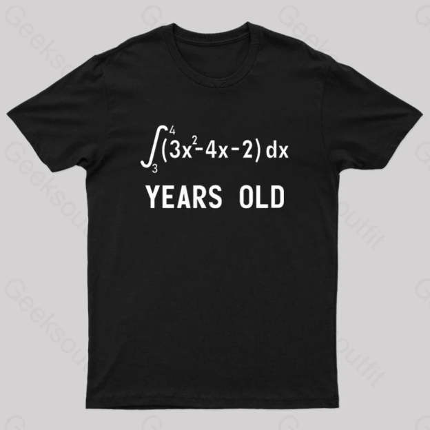 21 Years Old Funny Integral Calculus Nerd T-Shirt Black / S