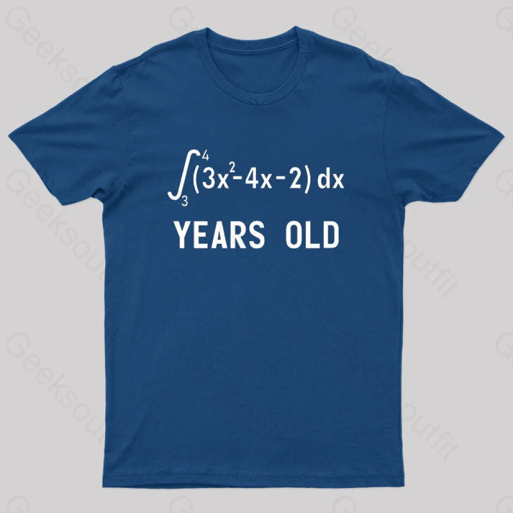 21 Years Old Funny Integral Calculus Nerd T-Shirt Navy / S