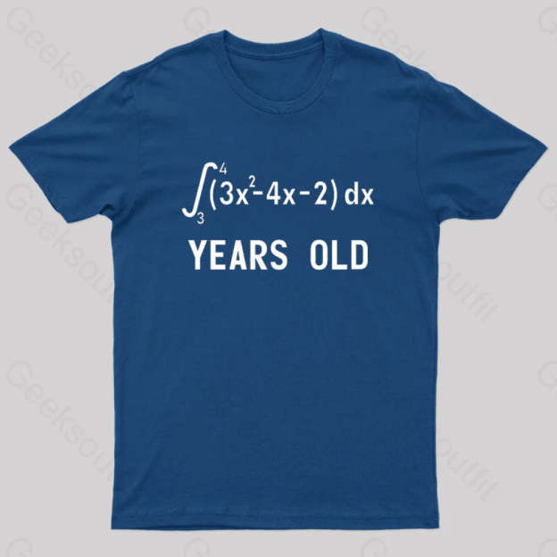 21 Years Old Funny Integral Calculus Nerd T-Shirt Navy / S