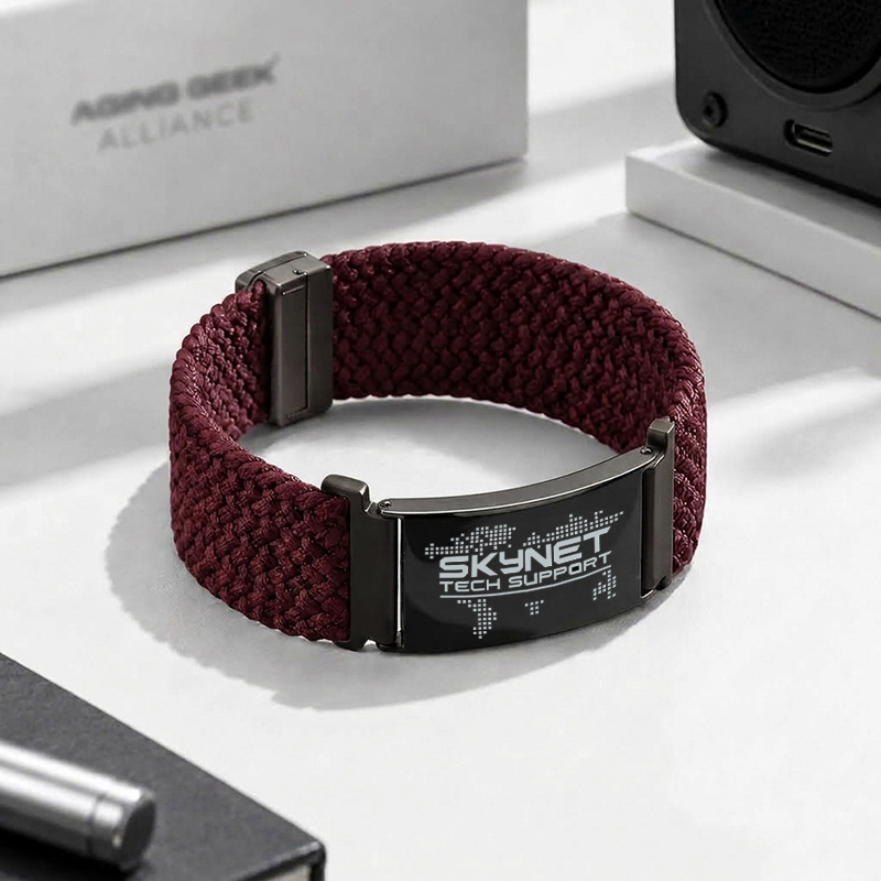 Skynet Tech Support Geek Braided Steel Bracelet