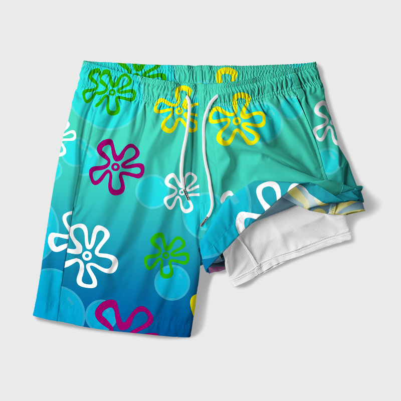 Underwater Beach Geek Hawaiian Swim Trunks