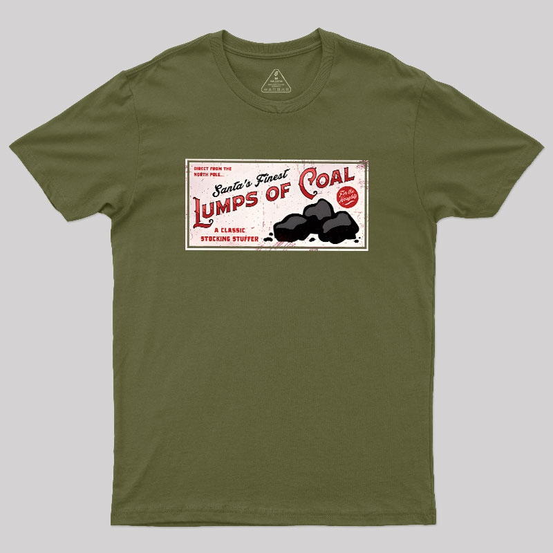 Santa's Coal Vintage Ad Geek T-Shirt