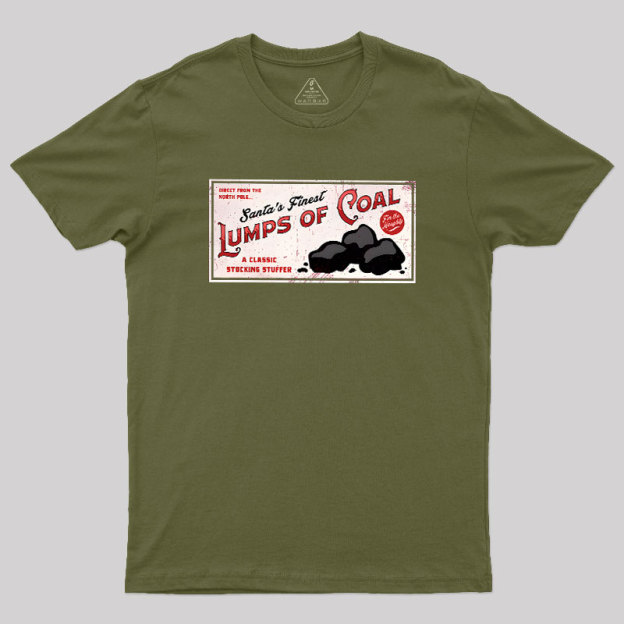 Santa's Coal Vintage Ad Geek T-Shirt