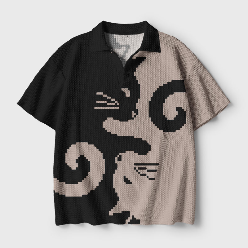 Cats Rule Geek Crochet Polo Shirt