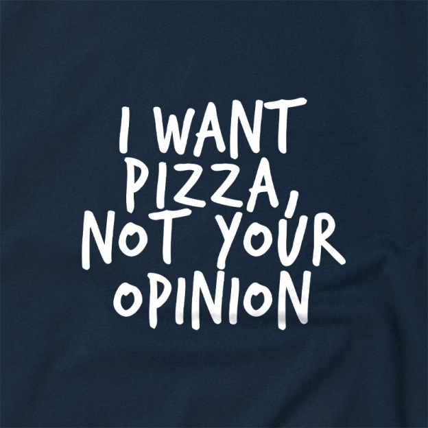 I Want Pizza Not Your Opinion Geek Retro Raglan T-Shirt