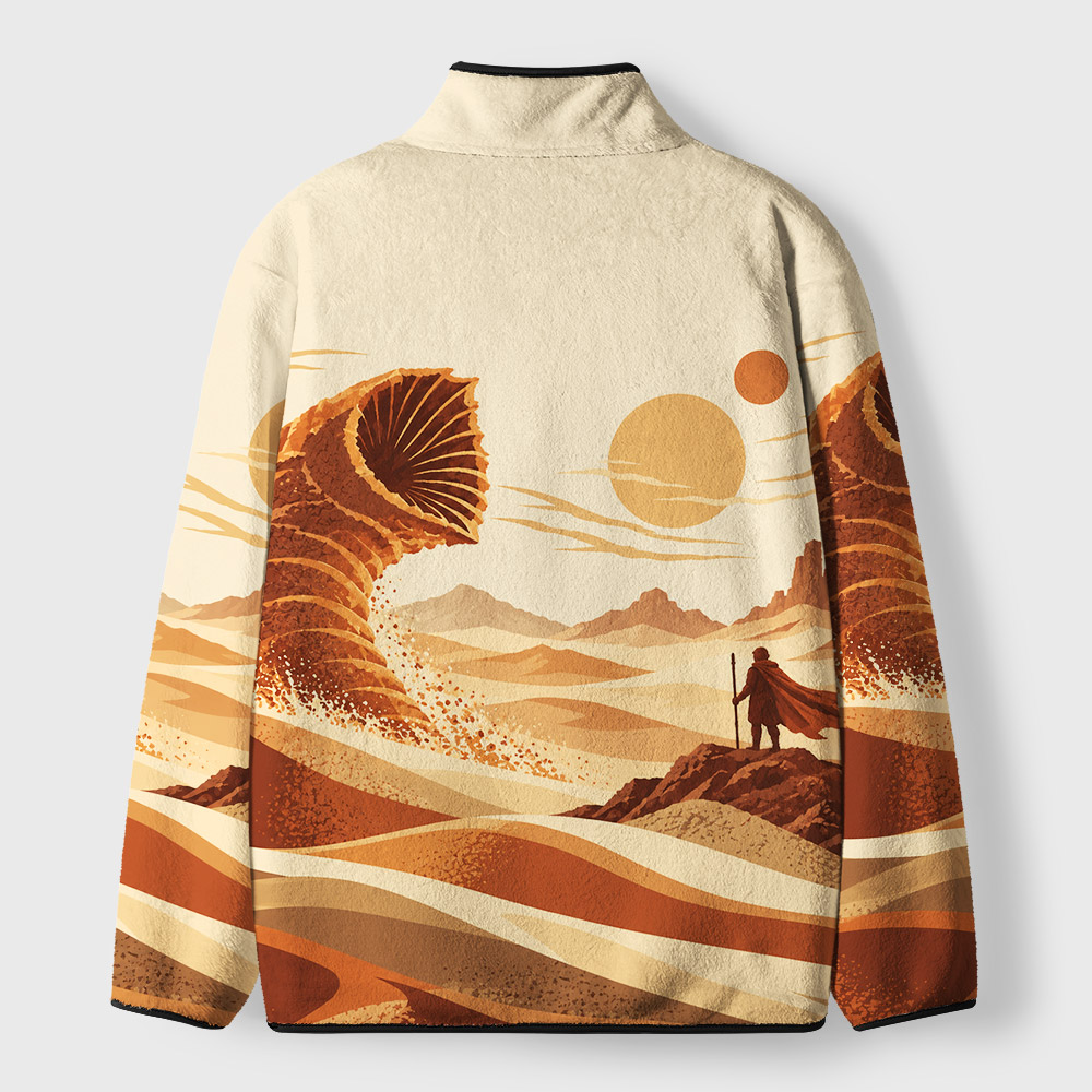 Desert Wanderer & The Leviathan Geek Polar Fleece Full-Zip Jacket