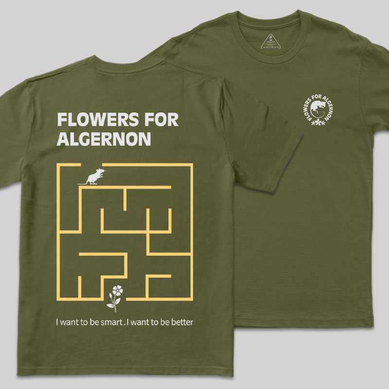 Labyrinth of Algernon Front and Back Printed Geek T-Shirt