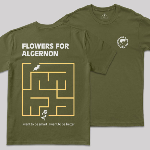Labyrinth of Algernon Front and Back Printed Geek T-Shirt