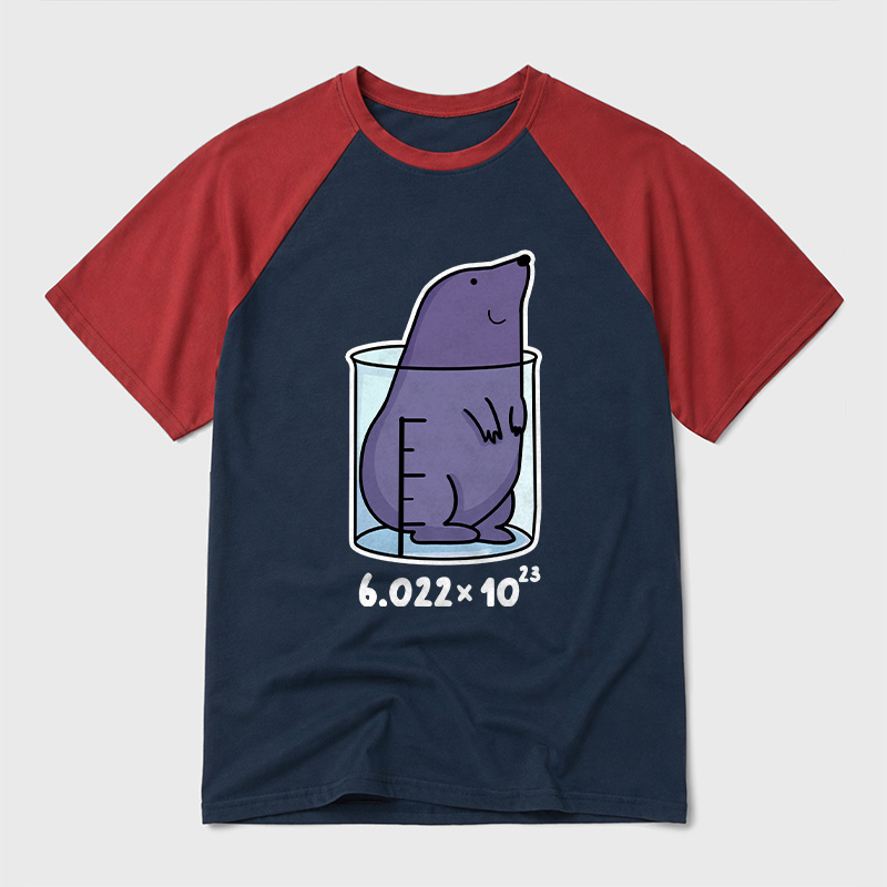 Chemistry Mole Geek Retro Raglan T-Shirt