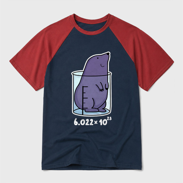Chemistry Mole Geek Retro Raglan T-Shirt