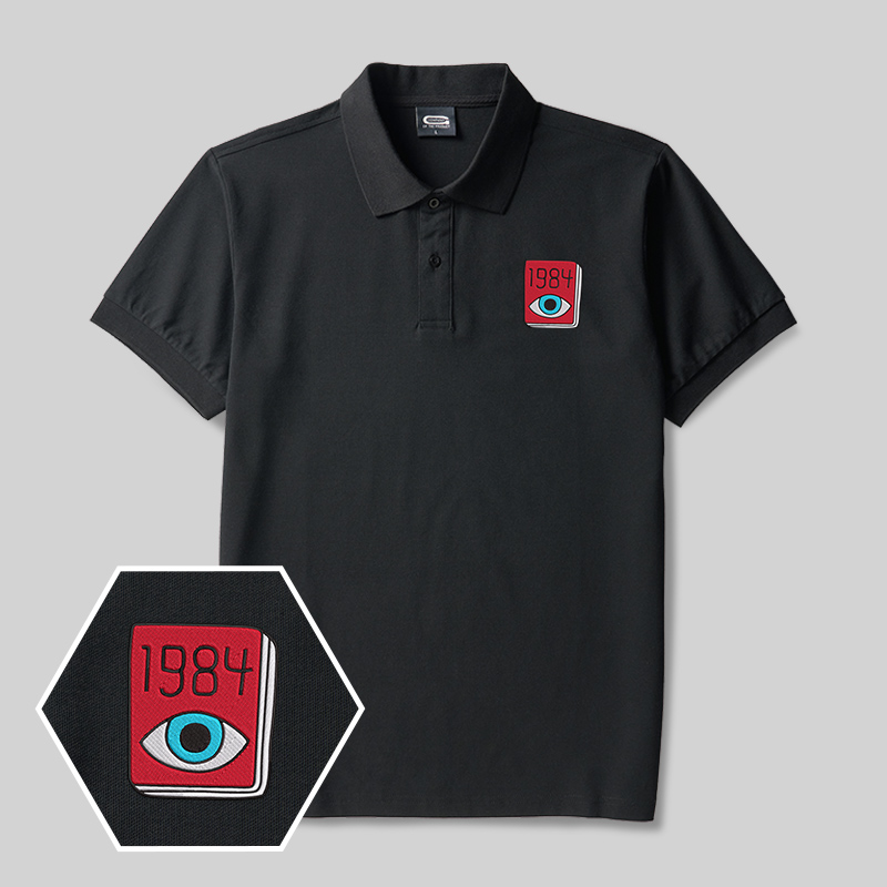 1984 Eye Geek Embroidered Polo Shirts