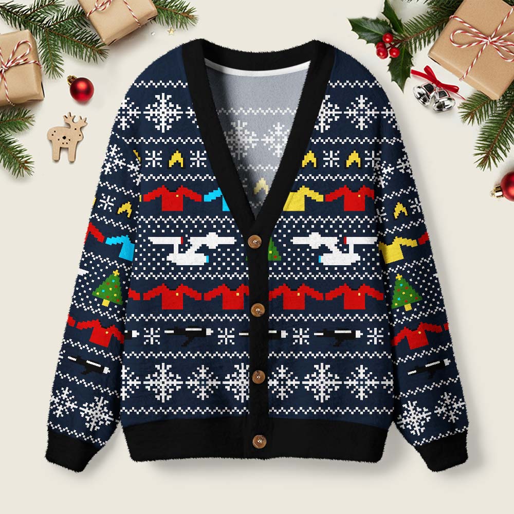 Merry Trekmas Geek Ugly Cardigan Sweaters