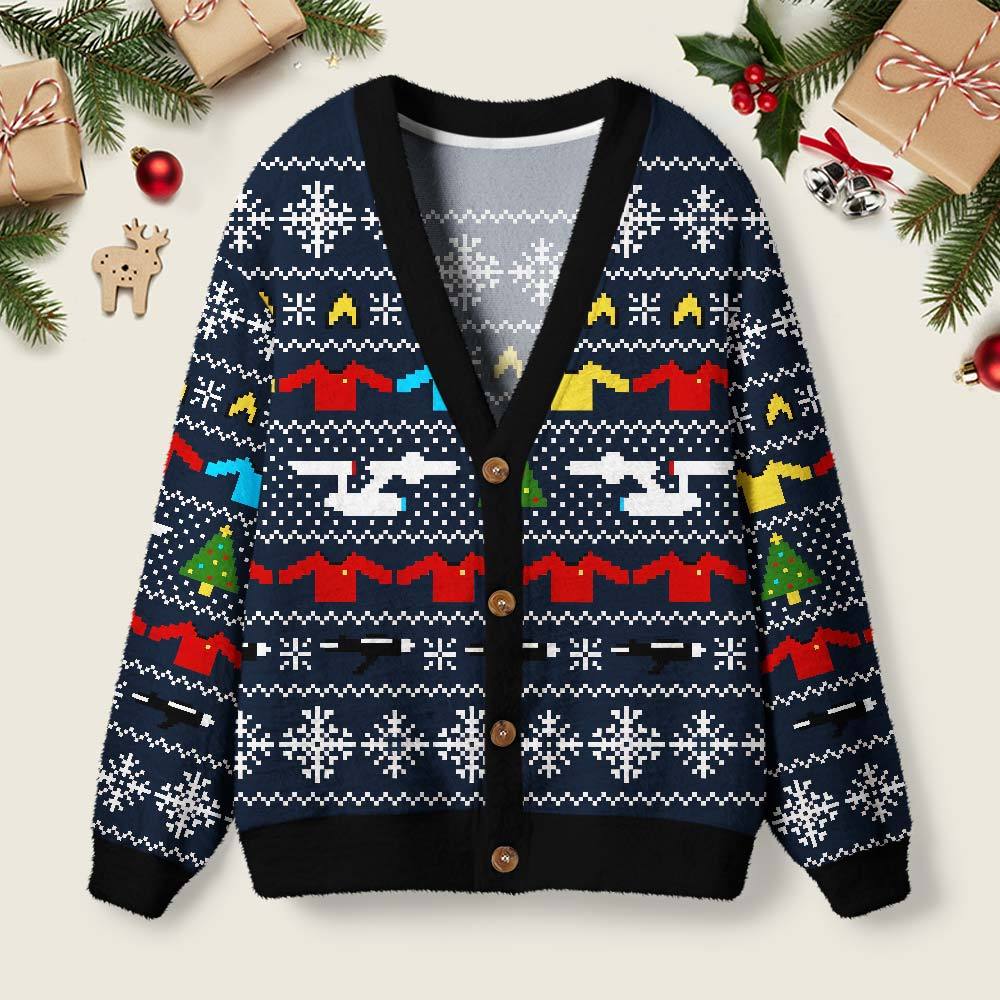 Geeksoutfit Merry Trekmas Geek Ugly Cardigan Sweaters  for Sale