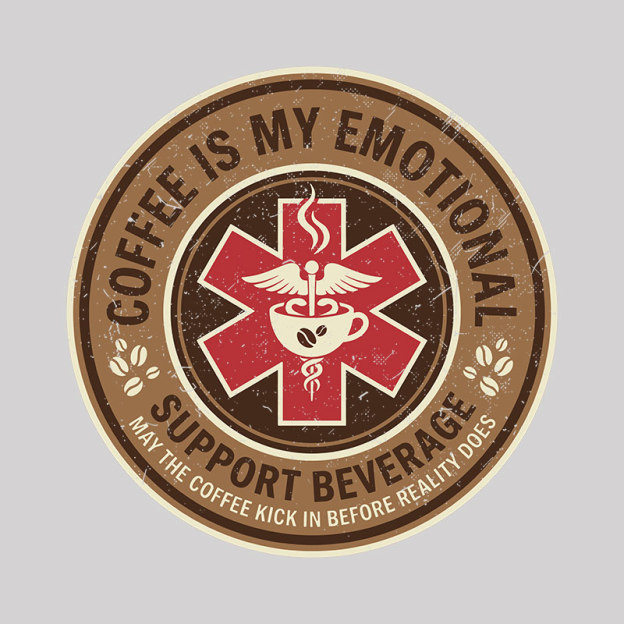 Coffee Is My Emotional Geek T-Shirt