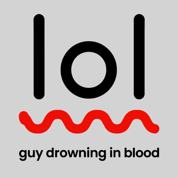 Guy Drowning In Blood Geek T-Shirt