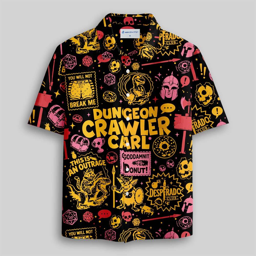 Dungeon Crawler Chaos Button Up Pocket Shirt