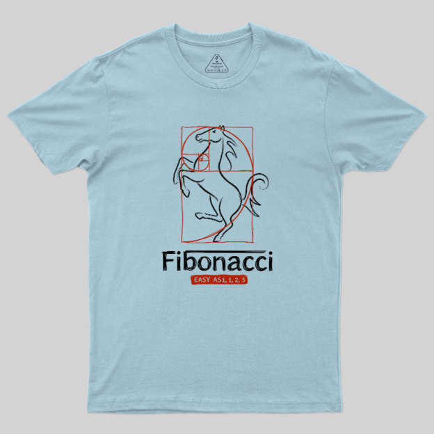 Fibonacci Easy As 1123- Geek T-Shirt