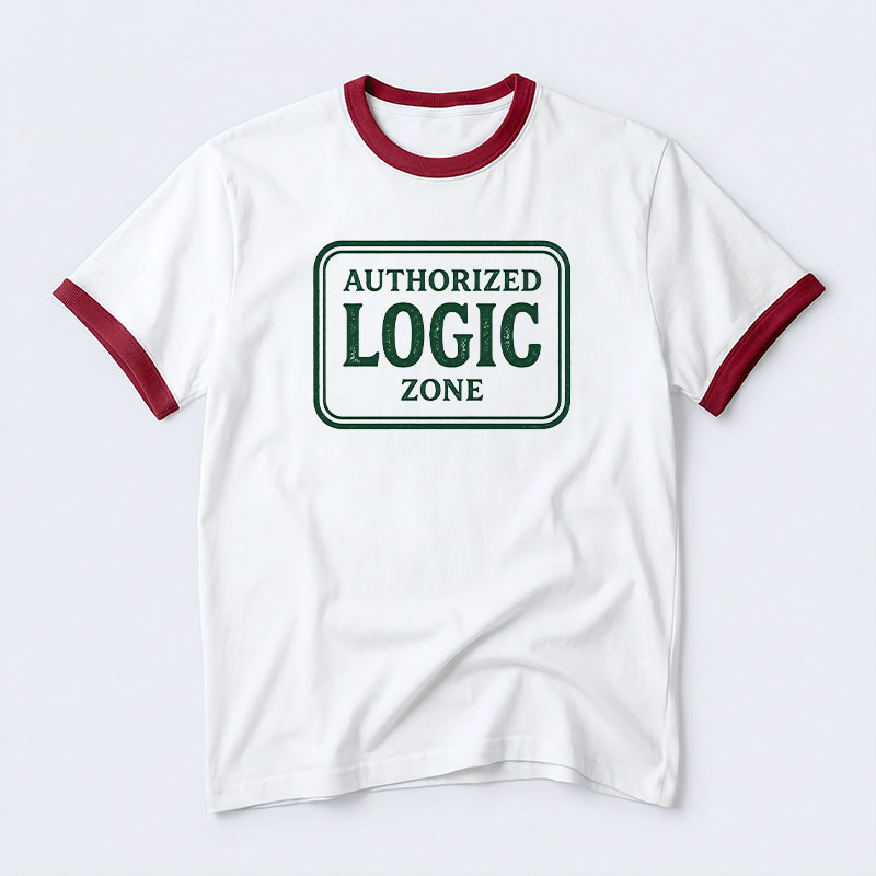 Authorized?Logic?Zone Geek Retro Ringer T-Shirt