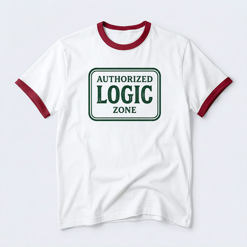 Authorized?Logic?Zone Geek Retro Ringer T-Shirt