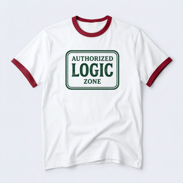 Authorized?Logic?Zone Geek Retro Ringer T-Shirt