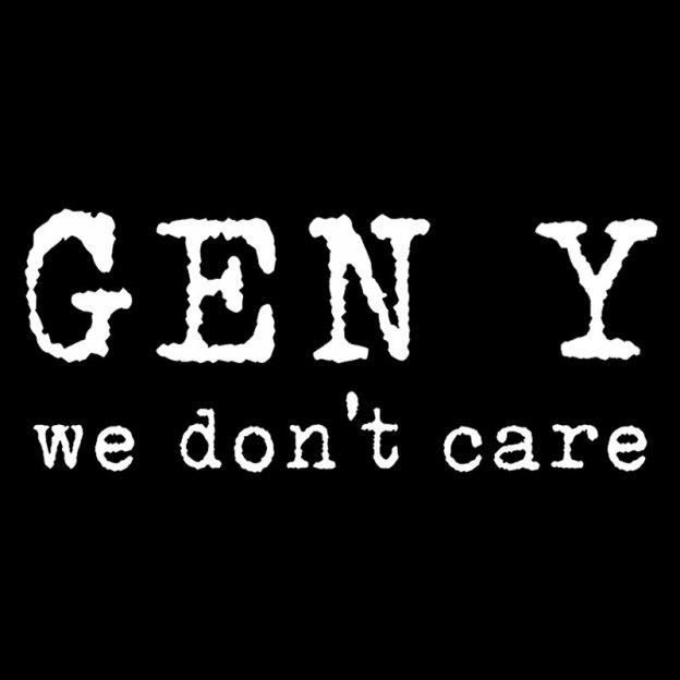 Gen Y: We Don't Care Geek T-Shirt
