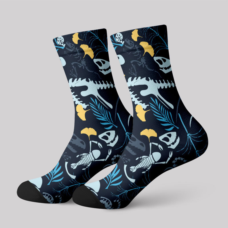 Geeksoutfit Paleontological Fossils Men's Socks for Sale