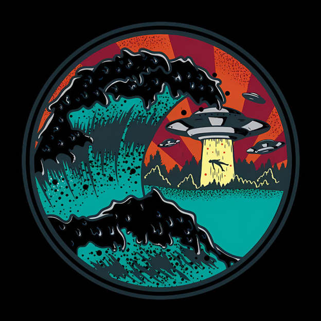 Abduction Of Kanagawa Geek T-Shirt