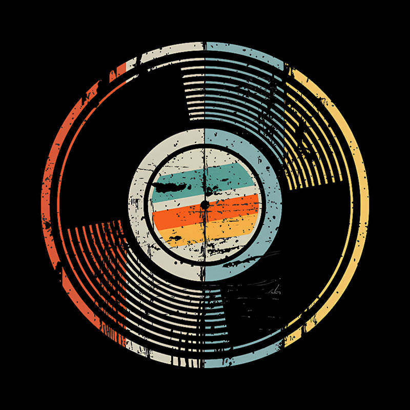 70s 80s 90s Vintage Retro Look Analog Record Geek T-Shirt
