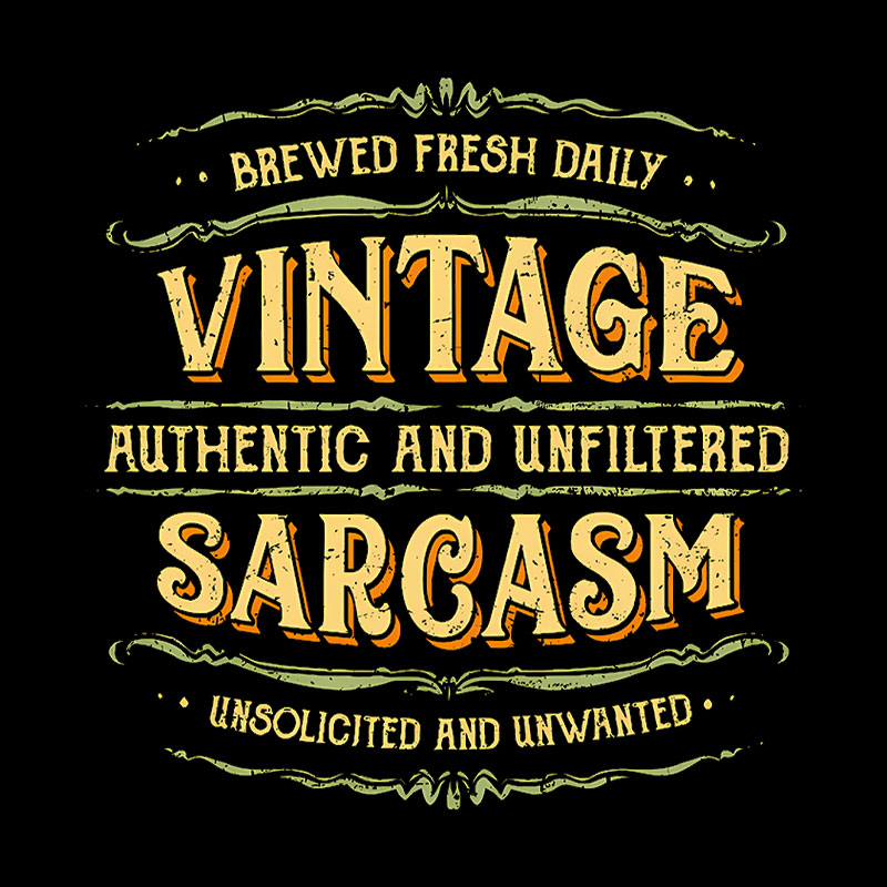 Vintage Authentic And Unfiltered Sarcasm Geek T-Shirt