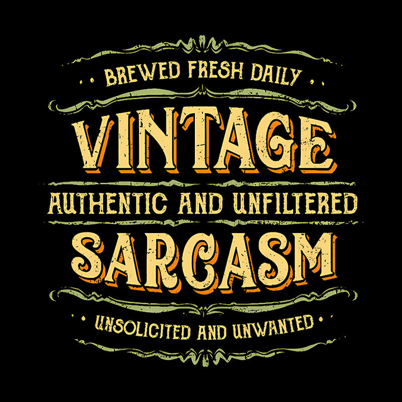 Vintage Authentic And Unfiltered Sarcasm Geek T-Shirt