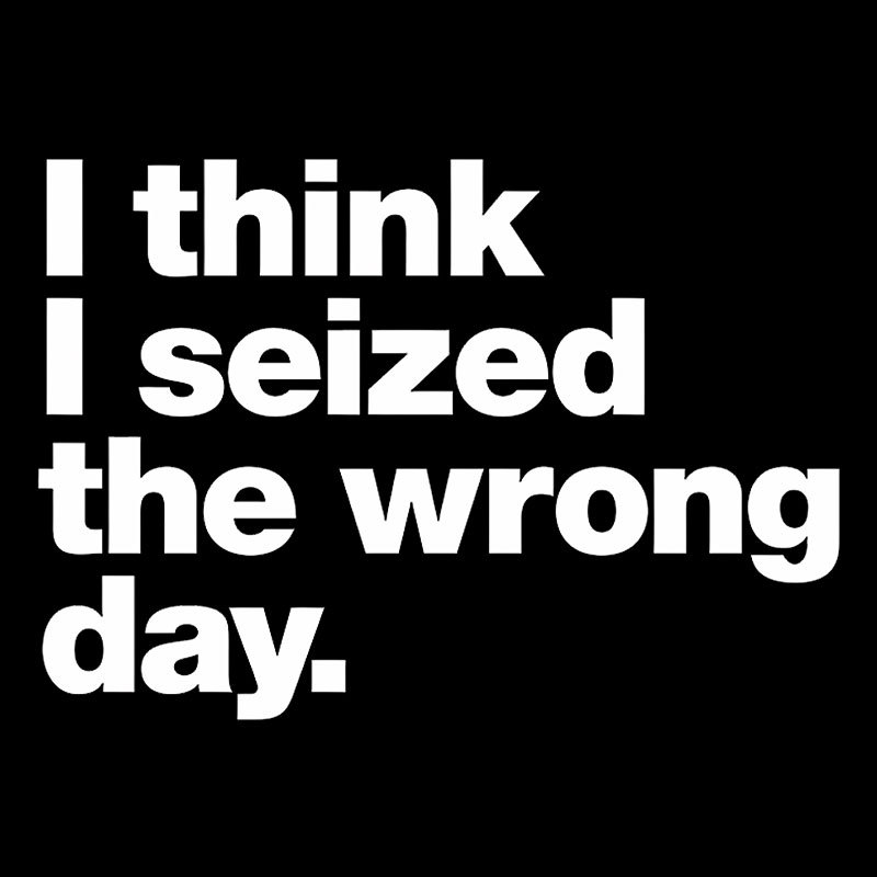 I Think I Seized The Wrong Day Geek T-Shirt