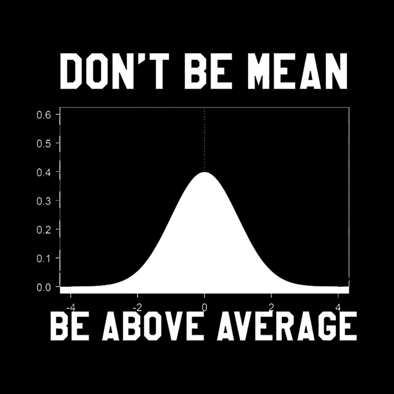 Nerdy Don't Be Mean Be Above Average Science Geek T-Shirt