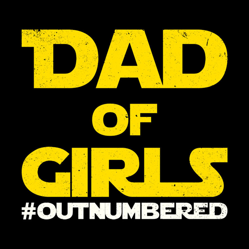 Dad of Girls Outnumbered Geek T-Shirt