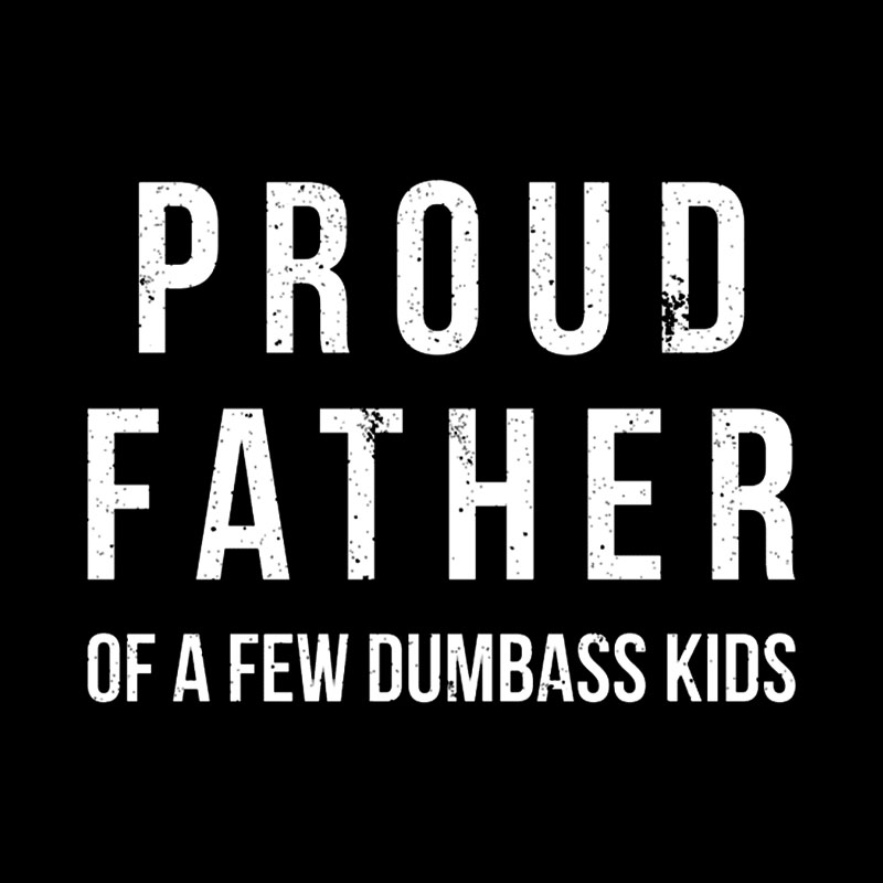 Proud Father of a Few Dumbass Kids Funny Geek T-Shirt