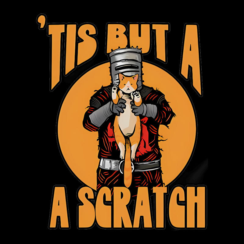 Tis But A Scratch The Black Knight Vs Cat Knight & Kitt Geek T-Shirt