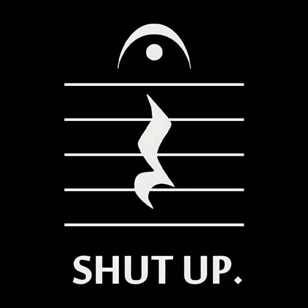 Shut Up By Music Notation Geek T-Shirt