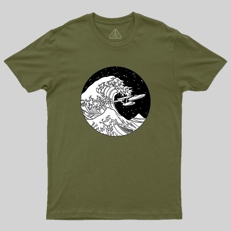 Trek Spaceship In Space Geek T-Shirt