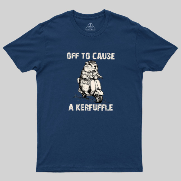 Retro Animal Scooter Mischief Graphic Geek T-Shirt