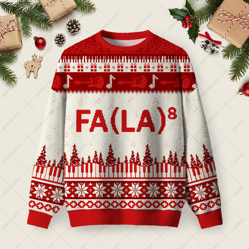 FA(LA)8 Ugly Christmas Fuzzy Fleece Sweatshirt