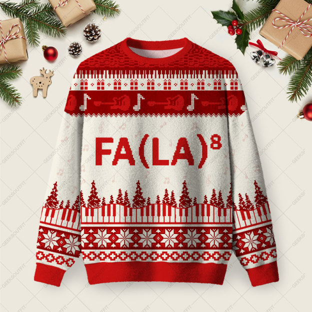 FA(LA)8 Ugly Christmas Fuzzy Fleece Sweatshirt
