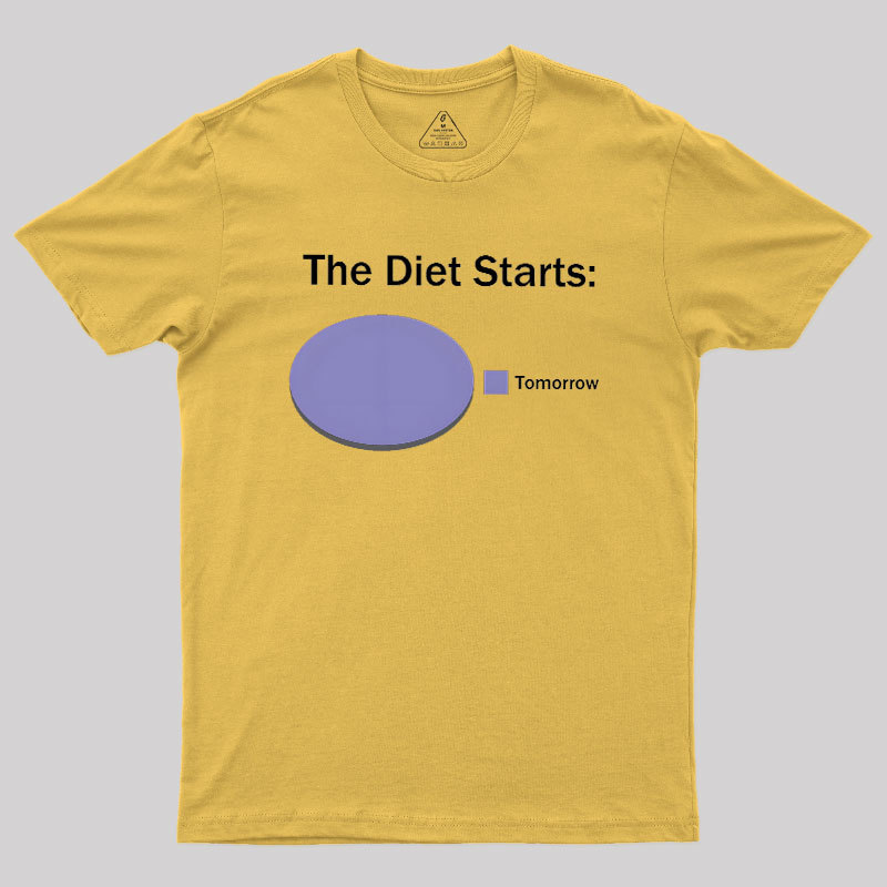 The Diet Starts Tomorrow Geek T-Shirt