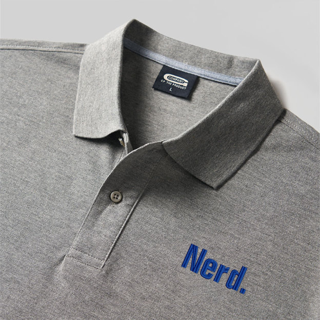 Nerd Geek Embroidered Polo Shirts
