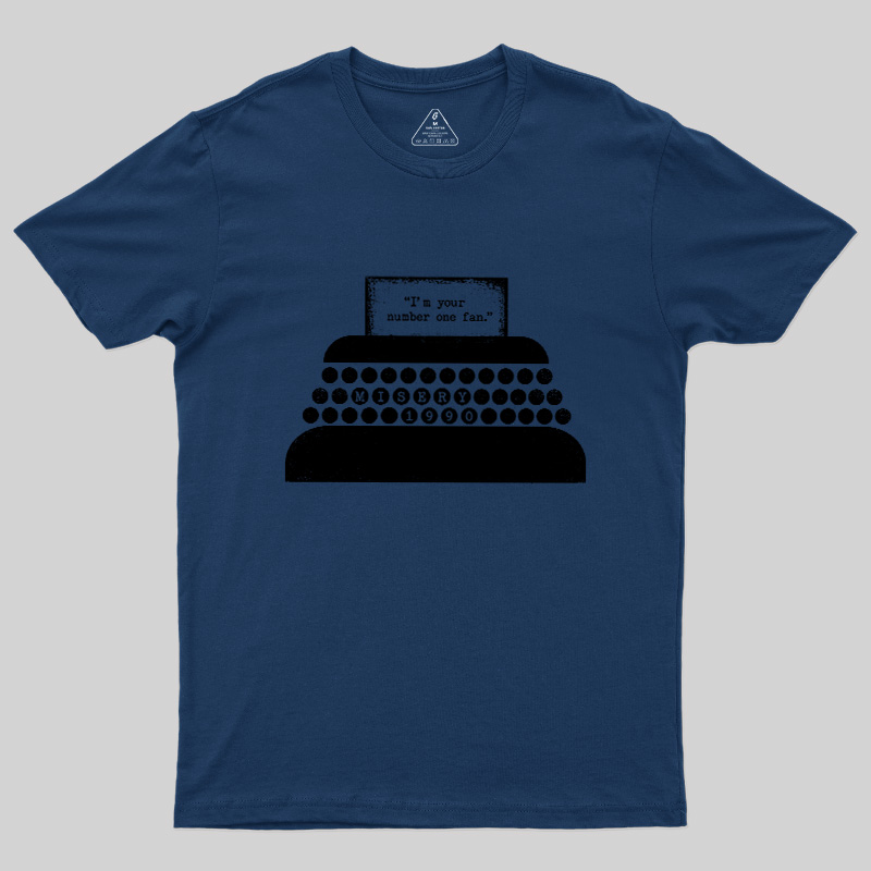 Number One Fan Retro Typewriter Geek T-Shirt