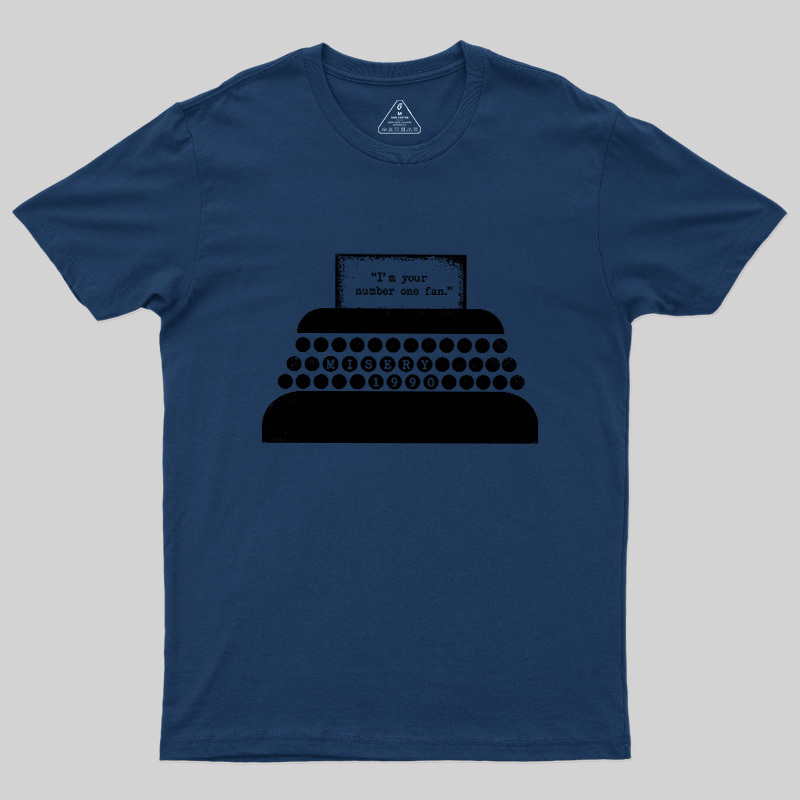 Number One Fan Retro Typewriter Geek T-Shirt