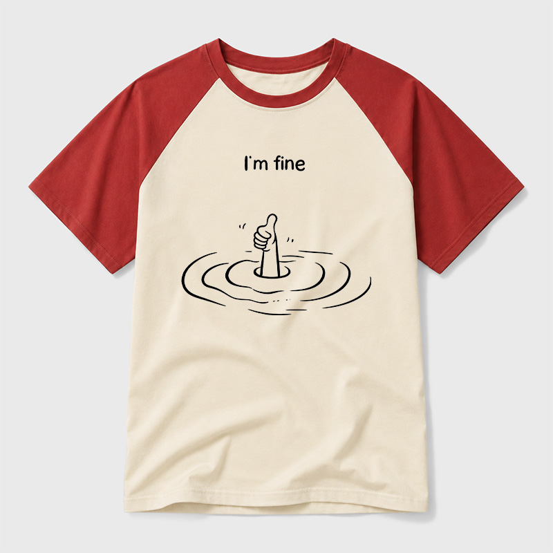 I‘m Fine Geek Retro Raglan T-Shirt