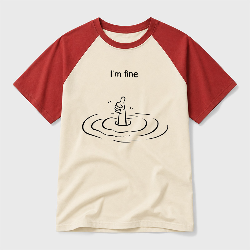 I‘m Fine Geek Retro Raglan T-Shirt