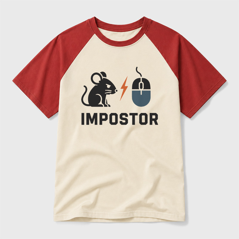 Impostor Mouse Geek Retro Raglan T-Shirt