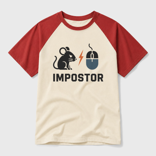 Impostor Mouse Geek Retro Raglan T-Shirt