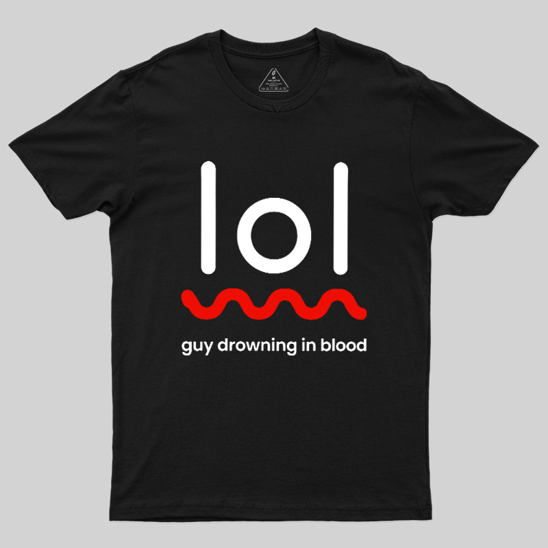 Guy Drowning In Blood Geek T-Shirt